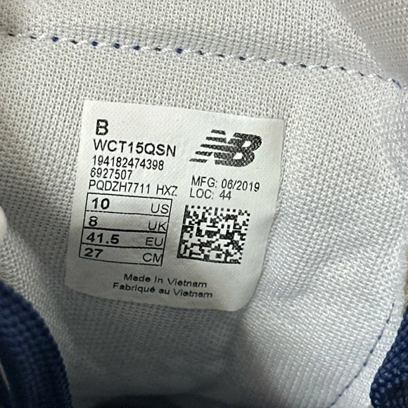 New Balance Navy and White CT15 Canvas Skate Shoes - Picture 8 of 9